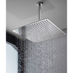 Fause Ankastre Duş Başlığı Borulu Kare Slim Metal 30X30 cm - Krom