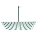 Fause Ankastre Duş Başlığı Borulu Kare Slim Metal 50x50 cm Tavandan KDB101-KTD111