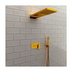 Fause Comfort Panel Altın Gold Şelale Fau110-g Duş Ankastre Set