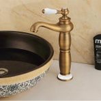 Fause KSL100-A Yüksek Çanak Rustik Vintage Antik Lavabo Bataryası