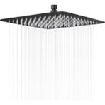 Fause KTD102-B Kare Slim 304 Metal 25x25 cm Siyah Tepe Duş Başlığı