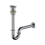 Fause Pop-up Basmalı Paslanmaz Çelik Metal Lavabo Sifonu Ksf101 Krom