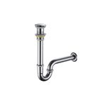 Fause Pop-up Basmalı Paslanmaz Çelik Metal Lavabo Sifonu KSF101