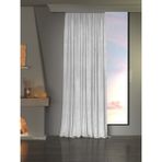 Favolli Kadife Dokulu Beyaz Ada Fon Perde Ekstrafor Büzgülü Dream Series - 200 x 250 cm