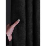 FAVOLLİ Kadife Dokulu Gri Renk Pileli Ada Fon Perde - 45 x 45 cm