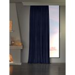 Favolli Kadife Dokulu Lacivert Ada Fon Perde Ekstrafor Büzgülü Dream Series - 300 x 250 cm