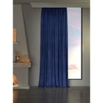 Favolli Kadife Dokulu Safir Rengi Ada Fon Perde Ekstrafor Büzgülü Dream Series - 300 x 250 cm