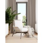 Favolli Kadife Dokulu Taş Rengi Ada Fon Perde Ekstrafor Büzgülü Dream Series - 250 x 270 cm