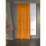 Favolli Kadife Dokulu Turuncu Ada Fon Perde Ekstrafor Büzgülü Dream Series - 400 x 250 cm