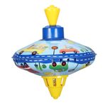 FAVOMOTO 1 Bilgisayar Teneke topaç demir üst ahşap oyuncaklar dönen çocuk ufo çocuklar için dronlar ilginç oyuncak komik oyuncak müzik Metal demir Uçan göz erkek bebek cayro