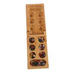 FAVOMOTO 1 Set Mancala Abalone Oyunu Morseller Tahta Oyunu Mermer Oyunu Ahşap Tahta Ve Renkli Cam Taşlar Tahta Oyunları Tahta Oyunu Masa Görkemi Düello Küçük Dünya Tahta Oyunu Bambu