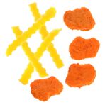 FAVOMOTO 1 Takım Sahte Tavuk Nuggets Ve Patates Kızartması Sahte Kızarmış Tavuk Modelleri Yapay Tavuk Nuggets Gerçeğe Yakın Patates Kızartması Modelleri Yapay Et Sahne Gıda Pvc Tavuk Kanadı
