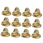 FAVOMOTO 12 Adet Metal Sığır Çanları Bakır Çan Düğün Pirinç Çan Yılbaşı Ağacı Çanları Evcil Hayvan Çan Şekilli El Sanatları Için Küçük Çanlar Inek Çan Çan Çan Halkası Noel Asılı Çan