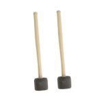 FAVOMOTO 2 Adet Baget Davul Tokmak Sopa Keçe Sopaları Bas Davul Çırpıcı Bas Davul Pedal Çırpıcı Bas Davul Tokmakları Vurmalı Çalgı Davul Çubukları Hissettim Sert Tokmak Ahşap Sap Odun Ileri