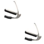 FAVOMOTO 2 Adet Gitar Capo Gitar Pedalı Güç Kaynakları Akustik Gitar Tuner Işık Anahtarı Surround Beyaz Bas Tuner Capo Kelepçe Parçası Elektro Gitar Için Capo Mutitool Ukulele Muhtasar