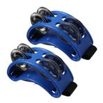 FAVOMOTO 2 Adet Pedal Zili Tokmak Ile El Davul Ayaklı Çalkalayıcılar Cajon Konserleri Mini Tefler Davul Gitar Aksesuarları Bongolar Plastik El Tipi Müzik Aleti Davul Yürümeye Başlayan Çocuk
