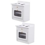 FAVOMOTO 2 Dollhouse Mutfak Fırını Mini Soba Pişirme Kabini Süsleme Mini Mini Ev Süsleme Minyatür Mobilya Minyatür Ocak Süsleme Mini Ev DIY Mobilya
