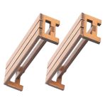 FAVOMOTO 2 Mini ahşap süs sandalye ahşap oyuncak dekoratif objeler Ev dekorasyonu Ahşap oymalı mini bank oyuncak bebek evi mobilya oyuncak ev tezgah modelini simüle et ev dekoru Brown