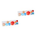 FAVOMOTO 2 Sayfa Uzay Duvar Sticker Çıkartmalar Para Sınır Caydırıcı Gezegenler Duvar Kağıdı Çıkartması Taraflı Duvar Aynası Duvar Için Dünya Haritaları Kreş Duvar Sticker Poster Sopa Pvc
