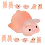 FAVOMOTO 25 Adet Domuz bebek domuz figürü minik reçine hayvanlar maket modeller domuz heykelcik mini reçine domuzları domuzcuk süslemeler saç tokası küçük domuz Aksesuarlar pembe
