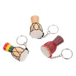 FAVOMOTO 3 Parça Djembe Kolye Mini Davulu Mor Davul Anahtar Anahtarlık Hediyelik Eşya Için El Davulu Müzik Anahtar Zincirleri Sırt Nostaljik Davul Tuşu Koyun Derisi