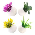 FAVOMOTO 4 Adet Yapay Saksı Bebek Evi Minyatür Sahne Modeli Minik Bonsai Modeli Minyatür Saksı Çiçekleri Peri Bahçesi Sukulentleri Bebek Evi Yeşillik Oyuncak Bebek Evi Kaktüs Reçine