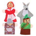 FAVOMOTO 4 Parmak Peri Masalı Oyuncak Karikatür Parmak Kuklaları Hikaye Anlatan Parmak Kuklaları Çocuk Oyuncakları Sevimli Parmak Kuklaları Parmak Kuklası Oyuncak Ahşap Çocuk