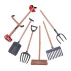 FAVOMOTO 6 Set Bahçe Aracı Süsü simülasyon mikro manzara süsleme modeller teraryum kiti mini çiftlik süsü araçları modeli Bardak çiftlik araçları tırmık yürümeye başlayan çocuk