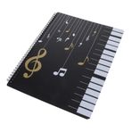 FAVOMOTO Çarşaf Müzik Bölümü Klasörü Müzik Kitabı Sayfaları Klip Klasör Tutucu Dosya Faturası Spiral Ciltli A4 Dosyası Cep Dosya Klasörleri Müzik Klasörü A4 Öğrenci Piyano Tuşları Kağıt