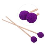 FAVOMOTO Davul Tokmak 2 Adet Tekme Davul Çırpıcı Davul Çırpıcı Sopa Davul Tokmakları Çubukları Akçaağaç Saplı Tokmak Davul Vurmalı Tokmak Davul Pedal Çırpıcı Baget Marimba Mor Bas Bambu