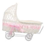 FAVOMOTO Dokuma Sepet Mini Oyuncak Arabalar Düğün Hediyesi Sepeti Shower Sepeti Mini Market Arabası At Arabası Oynuyormuş Gibi Yap Bebek Sepetleri Mini Araba Pembe Pp