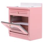 FAVOMOTO Dollhouse Mutfak Fırını Pişirme Dolabı Süsleme Mini Ocak Pervanesi Mini Soba Mini Ev Malzemeleri Minyatür Pişirme Tezgahı Mini Mobilya Modeli Mini Ocak Modeli Mini