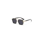Favon Gold Retro Köşeli Metal Çerçeve İnce Sap Unisex UV400 Vintage Retro Güneş Gözlüğü