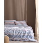 Favor King Size %100 Pamuk Ranforce Baskılı Nevresim Takımı - Mavi