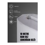 FAVORA %100 Pamuk 46 Tel Amerikan Bezi Ham Bez Punch Kumaş - Beyaz 1000x220 cm F2162