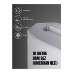 FAVORA %100 Pamuk 46 Tel Amerikan Bezi Ham Bez Punch Kumaş - Beyaz 1000x240 cm F2163