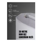 FAVORA %100 Pamuk 46 Tel Amerikan Bezi Ham Bez Punch Kumaş - Beyaz 2000x220 cm F2162