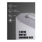 FAVORA %100 Pamuk 46 Tel Amerikan Bezi Ham Bez Punch Kumaş - Beyaz 500x240 cm F2163
