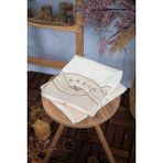 Favora %100 Pamuk Fiyonk Güpürlü Çeyizlik 2li Havlu 50x90 - Vizon - 50 x 90 cm