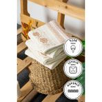 Favora %100 Pamuk Güpürlü Çeyizlik 4'lü Havlu 50x90 - Krem - Pudra - 50 x 90 cm