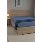 Favora %100 Pamuk Ranforce Premium Çift Kişilik Çarşaf - İndigo - Indigo - 240 x 260