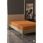 Favora %100 Pamuk Ranforce Premium Tek Kişilik Çarşaf - Turuncu - 160 x 240