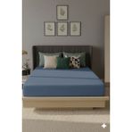 Favora %100 Pamuk Ranforce Premium Tek Kişilik Lastikli Çarşaf - İndigo - Indigo - 100 x 200