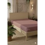Favora %100 Pamuk Ranforce Premium Tek Kişilik Plus Lastikli Çarşaf - Gü - Gül Kurusu - 100 x 200