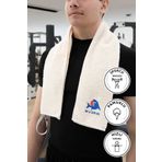 Favora 105x30 cm Krem GYM Fitness Plates Boks Tenis Sporcu Antrenman Havlusu
