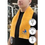 Favora 105x30 cm Sarı GYM Fitness Plates Boks Tenis Sporcu Antrenman Havlusu