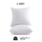 Favora 400 gr 45x45 cm 2 Adet Boncuk Silikon Kırlent İçi Yastık