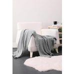 Favora Biocotton Triko Ponponlu Tv Battaniyesi - Gri