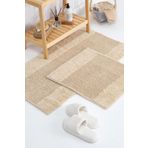 Favora Iva Home Tufting %100 Natural Pamuk Vizon 2'li Banyo Paspas Takımı