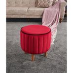 Favora Lindy Puf - Kırmızı - 40 x 42